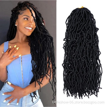 Hot sell Synthetic Hair For Crochet Braid  Faux Dreadlocks Extension Locs crochet hair 24 inch Soft Faux Locs